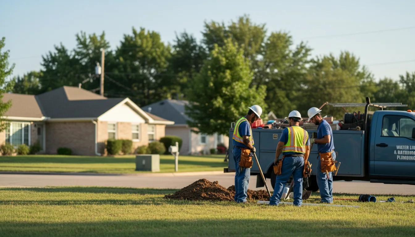 Residential water line and bathroom plumbing service in Roy, MT